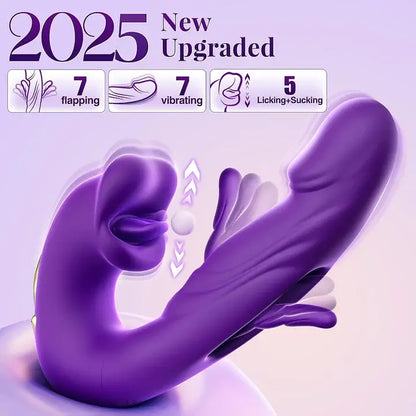 ToyEx Flapping Clit Kissing Vibrator for Women | Tongue Licking Clitoral Stimulator | Waterproof Rechargeable Massager