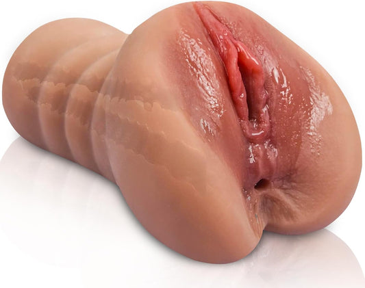 Male Masturbator 650G Lifelike Pocket Pussy Portable Men Stroker Clitoris Sex Toy Masturbators Two Separate Realistic 3D