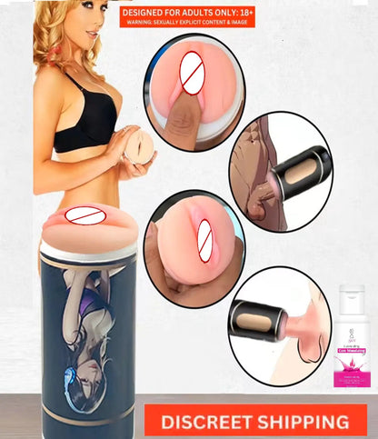 Premium Soft Silicone Male Masturbator Cup – Reusable Pocket Stroker with Realistic Texture for Men