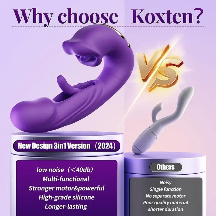 ToyEx Flapping Clit Kissing Vibrator for Women | Tongue Licking Clitoral Stimulator | Waterproof Rechargeable Massager