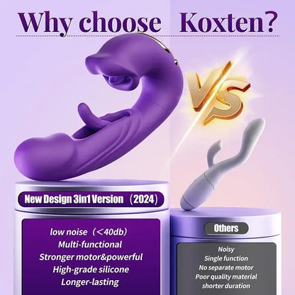 ToyEx Flapping Clit Kissing Vibrator for Women | Tongue Licking Clitoral Stimulator | Waterproof Rechargeable Massager